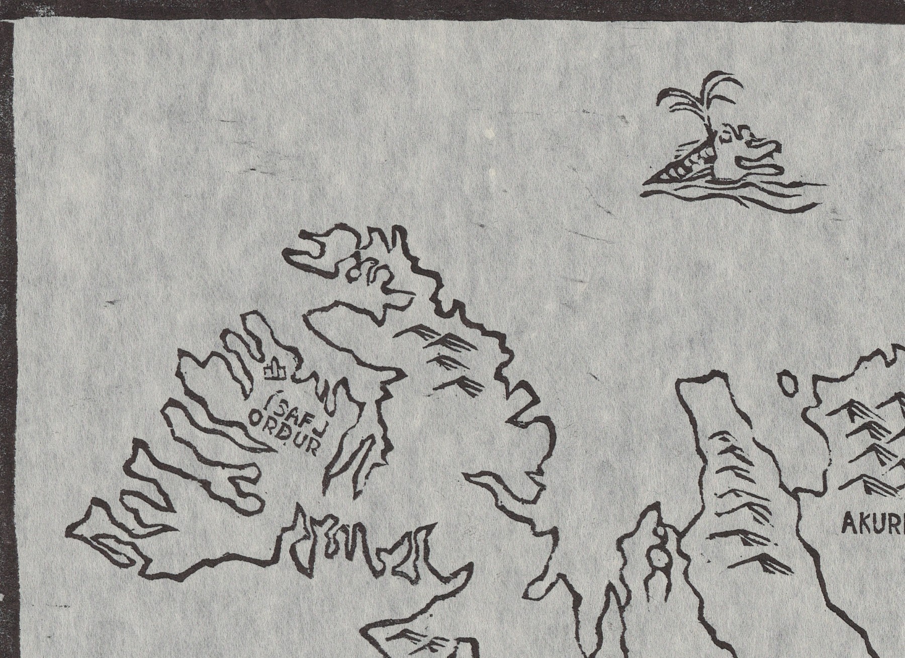 Print made using the woodblock.