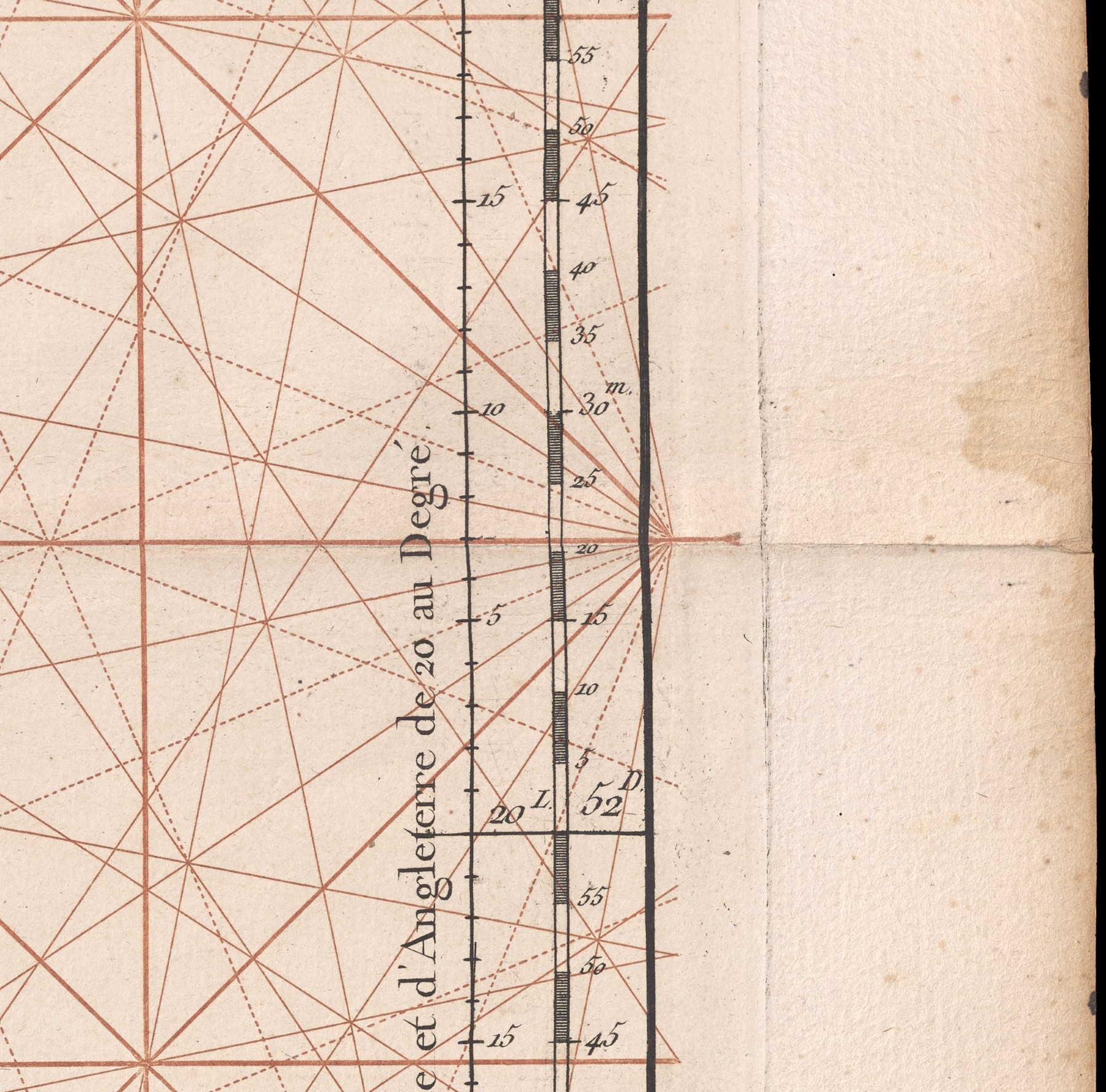 Detail of a print from a copper plate showing registration mark to allow for multi-color printing.