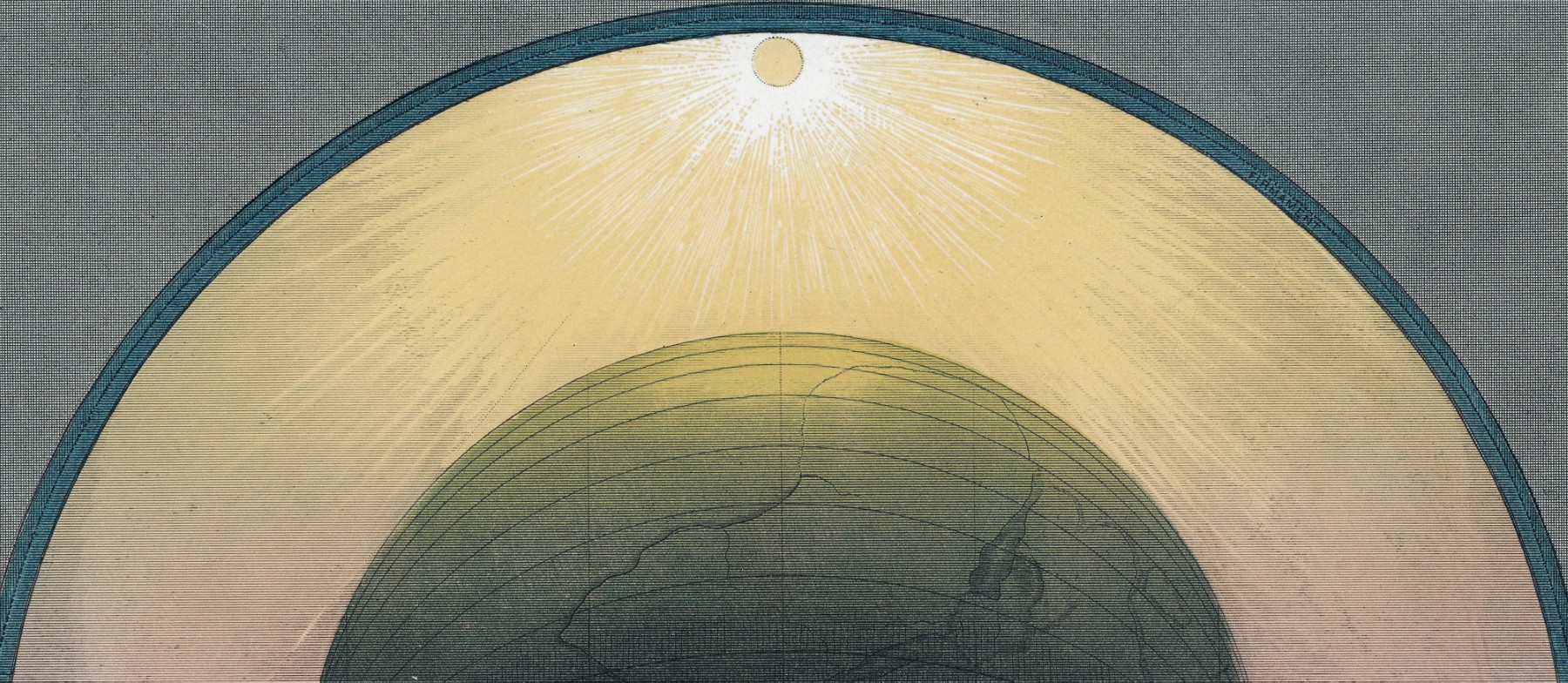 Detail from a map showing multi-color printing.