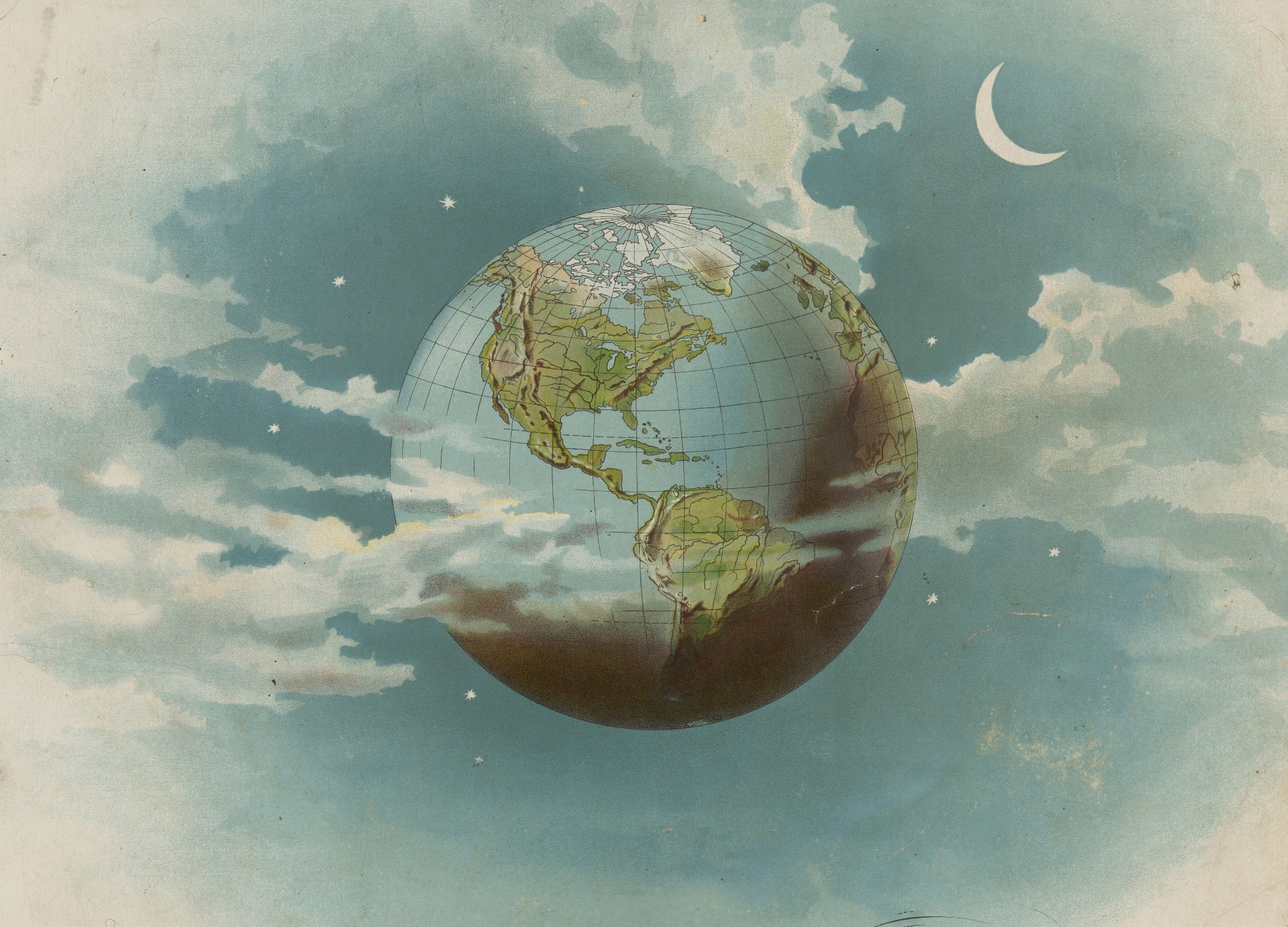 Detail of titlepage showing the earth.
