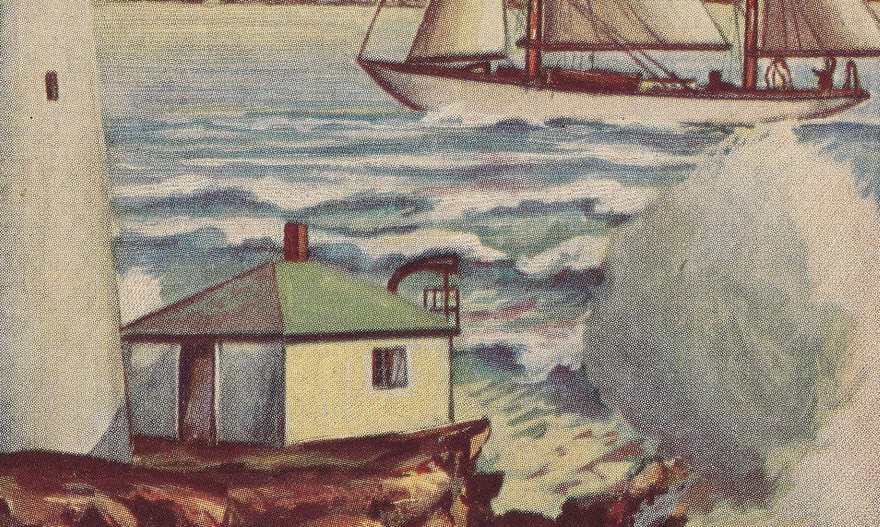 Detail from an image showing the three color printing process.